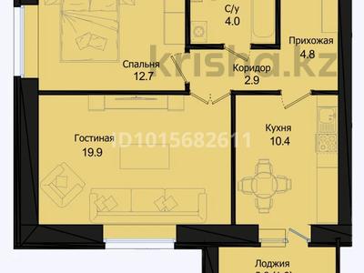 2-бөлмелі пәтер · 58 м² · 4/9 қабат, Розы Баглановой 23, бағасы: 32.5 млн ₸ в Астане, Нура р-н