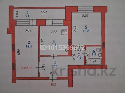 2-комнатная квартира · 57 м² · 4/9 этаж, Нур Актобе 20Г/1 за 16 млн ₸