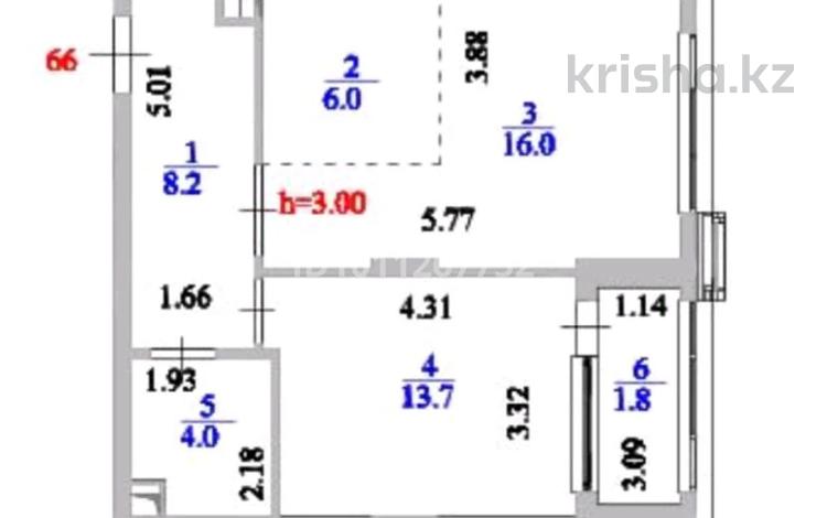 2-бөлмелі пәтер · 50 м² · 2/9 қабат, Е900 6, бағасы: 57 млн ₸ в Астане, Нура р-н — фото 2