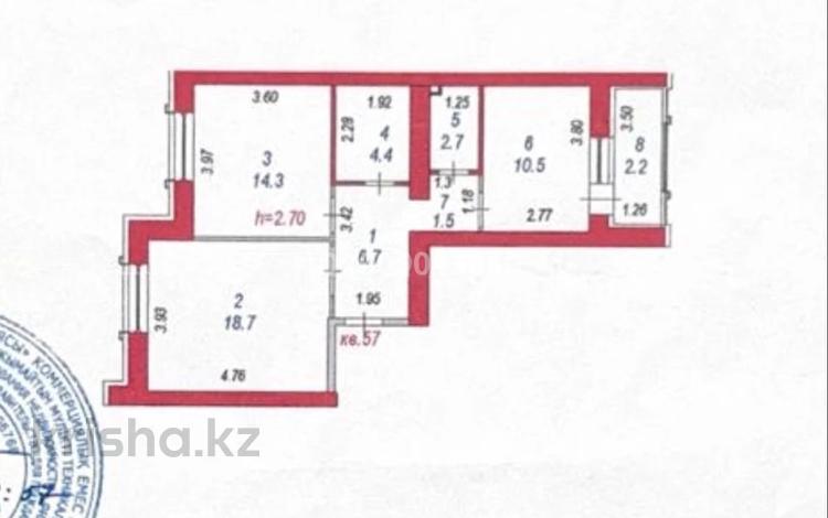 2-бөлмелі пәтер · 65 м² · 2/6 қабат, 38 улица 22-27, бағасы: 43.5 млн ₸ в Астане, Есильский р-н — фото 3