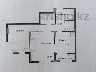 2-бөлмелі пәтер · 68 м², Тәуелсіздік 6, бағасы: 53.5 млн ₸ в Астане, Алматы р-н