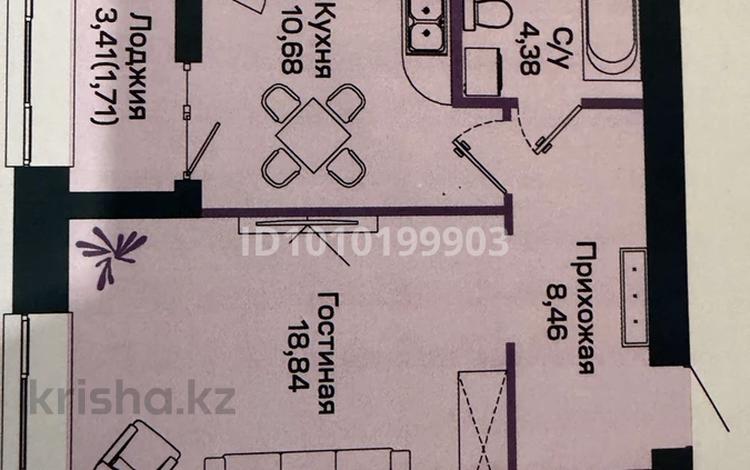 1-бөлмелі пәтер · 44 м² · 7/9 қабат, Улы Дала 36, бағасы: 31 млн ₸ в Астане, Нура р-н — фото 2