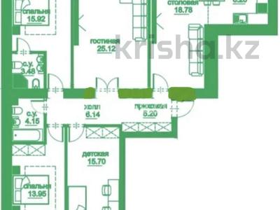 4-бөлмелі пәтер · 125 м² · 8/9 қабат, Туран 46Б/1, бағасы: 81.9 млн ₸ в Астане, Нура р-н