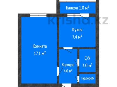 1-бөлмелі пәтер · 34 м² · 5/5 қабат, 8-й Микрорайон 6, бағасы: 15.7 млн ₸ в Костанае