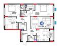 4-комнатная квартира · 120.69 м², ул. Е 117, 55 за ~ 67.7 млн ₸ в Астане, Есильский р-н — фото 3