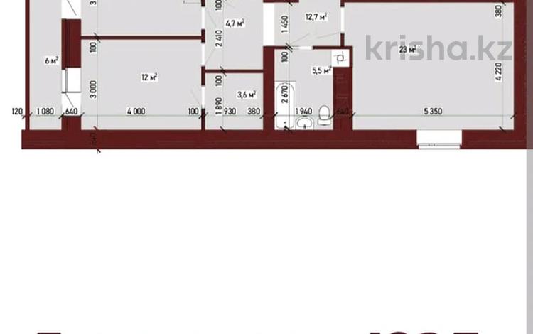 3-бөлмелі пәтер · 102.7 м² · 3/9 қабат, Тауелсиздик 30, бағасы: 54 млн ₸ в Костанае — фото 2
