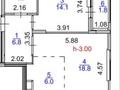 2-бөлмелі пәтер · 52.2 м² · 5/9 қабат, Рыскулова 22 — Binom school КЛЮЧИ и ДОКУМЕНТЫ НА РУКАХ!!!, бағасы: 46 млн ₸ в Астане, Есильский р-н — фото 4