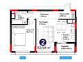 2-комнатная квартира · 52.59 м², мкр Нурсая, Абулхайр-хана 69/1 за ~ 32 млн ₸ в Атырау — фото 3
