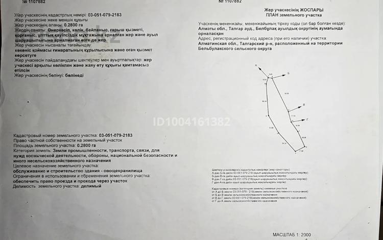 Участок · 28 соток, Талгар за 25 млн 〒 — фото 2
