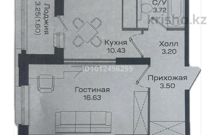 1-комнатная квартира · 37 м² · 10/16 этаж, Сафуан Шаймерденов 4/1 за 22 млн ₸ в Астане, Сарайшык р-н — фото 2