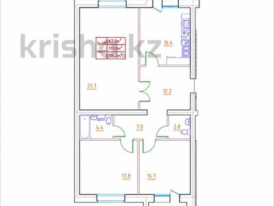 3-комнатная квартира · 114 м² · 1/5 этаж, мкр. Алтын орда, Санкибай батыра 38б — за магазином Сулпак за 34.5 млн ₸ в Актобе