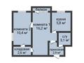 2-бөлмелі пәтер · 42 м² · 2/5 қабат, Гоголя 87, бағасы: 18.9 млн ₸ в Костанае — фото 2