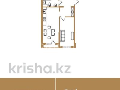 2-бөлмелі пәтер · 55.67 м² · 3/9 қабат, мкр Кайрат 377, бағасы: ~ 32.8 млн ₸ в Алматы, Турксибский р-н