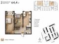 2-бөлмелі пәтер · 64.4 м² · 6/9 қабат, Микрорайон Шугыла — проспект Абая - ул. Строительная, бағасы: 32 млн ₸ в Алматы, Наурызбайский р-н — фото 5
