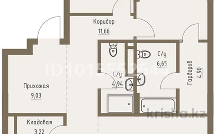 3-бөлмелі пәтер · 133.91 м² · 3/8 қабат, Пролетарская 127, бағасы: 85 млн ₸ в Костанае — фото 2
