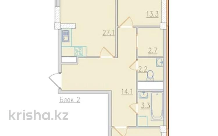 3-бөлмелі пәтер · 78 м² · 3/17 қабат, Ауэзова 2/8, бағасы: 47.5 млн ₸ в Алматы, Алмалинский р-н — фото 6