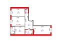 3-комнатная квартира · 83.8 м², Култегин 4 за ~ 46.9 млн ₸ в Астане, Нура р-н