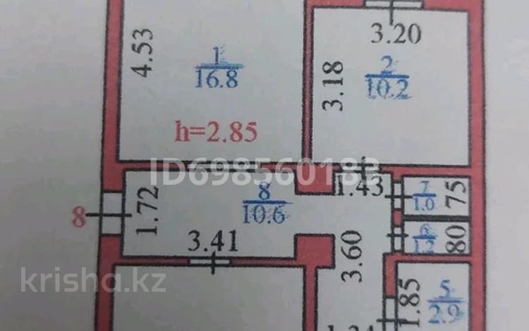 3-комнатная квартира · 70 м² · 3/4 этаж, Казбекова 7 — Акимата за 27 млн 〒 в Балхаше — фото 2