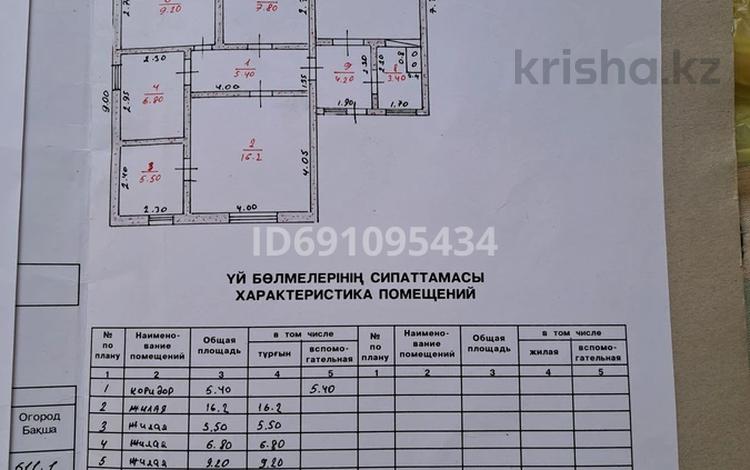 Отдельный дом • 6 комнат • 76 м² • 6 сот., Ч.Валиханова — Рыскулова за 5.9 млн 〒 в Уштобе — фото 2