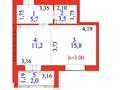 1-бөлмелі пәтер · 38.4 м² · 4/12 қабат, ​Улица А 52 10/1, бағасы: 20.5 млн ₸ в Астане, Сарайшык р-н
