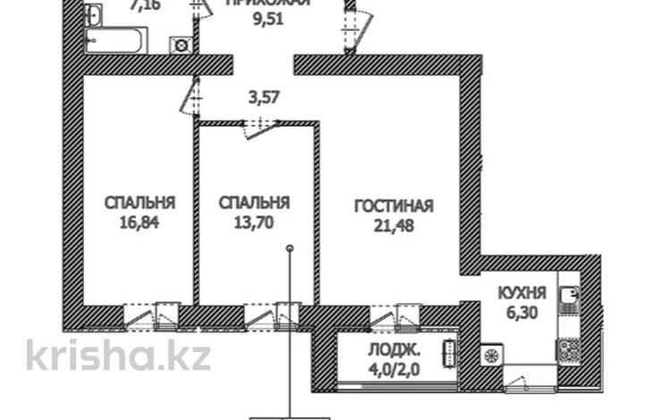 3-комнатная квартира, 80.56 м², 5/12 этаж, Айтматова за ~ 22.6 млн 〒 в Астане, Нура р-н — фото 24