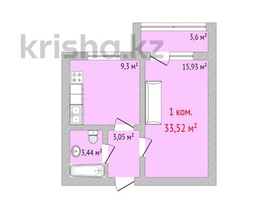 1-комнатная квартира, 39.1 м², 8/9 этаж, Уральская 45А за ~ 12.9 млн 〒 в Костанае