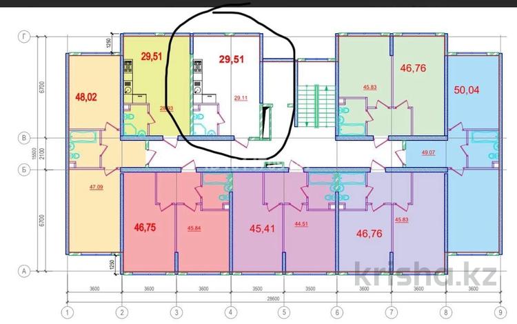 1-бөлмелі пәтер · 30.2 м² · 5/9 қабат, Қайрат ш/а., Сыбызгы — Сыбызғы 300, бағасы: 18 млн ₸ в Алматы, Турксибский р-н — фото 2