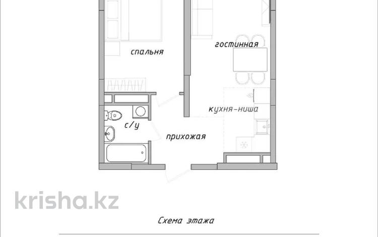 2-бөлмелі пәтер · 45.5 м² · 5/6 қабат, ​Кульджинский тракт 2 к1, бағасы: 18.5 млн ₸ в  — фото 2