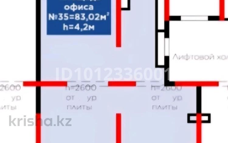 Свободное назначение, офисы, магазины и бутики, общепит, салоны красоты, фитнес и спорт, медцентры и аптеки, образование, конференц-залы, кабинеты и рабочие места, студии · 83.02 м² за 600 000 ₸ в Алматы, Алатауский р-н — фото 2