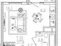 1-комнатная квартира · 27.8 м² · 7/9 этаж, Уч. квартал 305 — Бирлик 1Г за ~ 17.2 млн ₸ в Жанатурмысе — фото 3