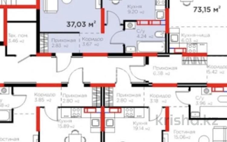 1-бөлмелі пәтер · 37.3 м² · 6/9 қабат, Райымбека 219Б, бағасы: 34 млн ₸ в Алматы, Жетысуский р-н — фото 2
