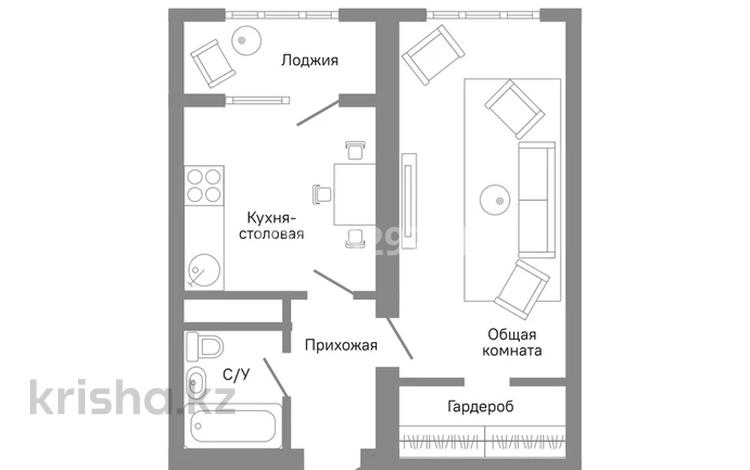 1-комнатная квартира, 42.26 м², 3/13 этаж, Муратбаева 14 за 25.5 млн 〒 в Алматы, Алмалинский р-н — фото 2