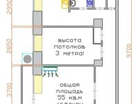 2-комнатная квартира, 55 м², 4/5 этаж, Независимости 78 за 13 млн 〒 в Усть-Каменогорске, Ульбинский