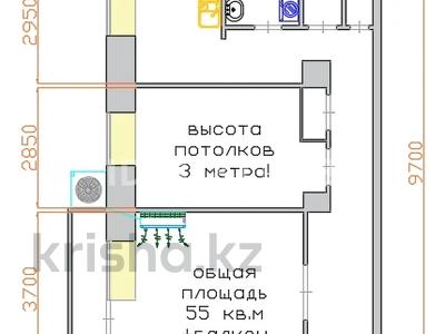 2-комнатная квартира, 55 м², 4/5 этаж, Независимости 78 за 12.5 млн 〒 в Усть-Каменогорске, Ульбинский