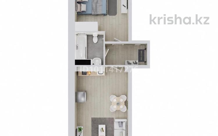 2-комнатная квартира · 43.3 м² · 7/10 этаж, мкр Асар-1 — Шымсити қарама қарсы, Алматы Шымкент трассасы бойында, Автоцонның қасында за 18 млн ₸ в Абайский р-н — фото 2