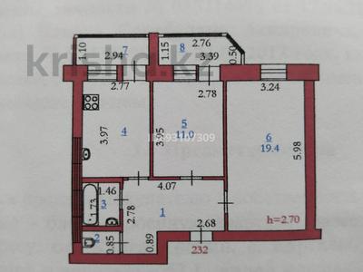 2-комнатная квартира, 54 м², 3/9 этаж, Нур Актобе 11 — возле школы за 15.2 млн 〒