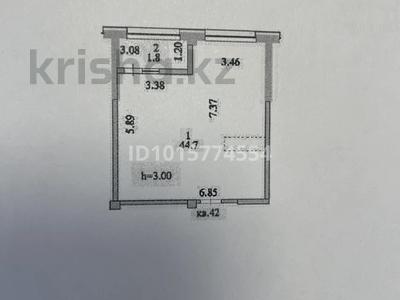 1-бөлмелі пәтер · 46.5 м² · 3/4 қабат, жургенова 19 — Байтұрсынұлы Жүргенов, бағасы: 22.5 млн ₸ в Астане, Сарайшык р-н
