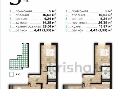 3-бөлмелі пәтер · 72 м² · 6/7 қабат, Илияса Есенберлина 80, бағасы: 32.4 млн ₸ в Усть-Каменогорске