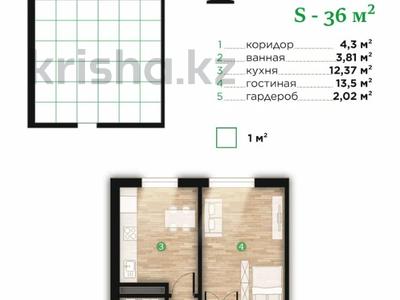 1-бөлмелі пәтер · 36 м² · 7/7 қабат, Илияса Есенберлина 80, бағасы: 16.2 млн ₸ в Усть-Каменогорске
