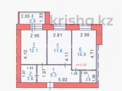 2-комнатная квартира · 55 м² · 7/8 этаж, микрорайон Береке 74 — Район Плазы, рядом школа новая за 37.9 млн ₸ в Костанае