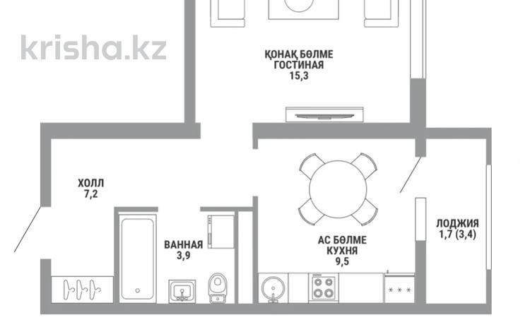 1-комнатная квартира · 37.6 м² · 7/15 этаж, Райымбека 210/8 за ~ 29.1 млн ₸ в Алматы, Алмалинский р-н — фото 2
