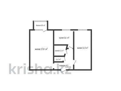 2-комнатная квартира, 44.3 м², 1/5 этаж, 50 лет Октября 47 за 10.5 млн 〒 в Рудном
