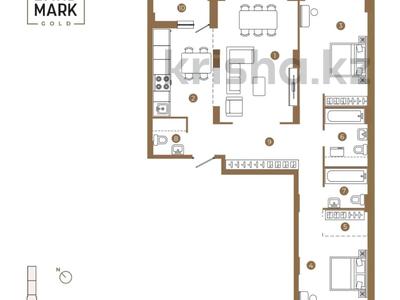 3-бөлмелі пәтер · 105.16 м² · 2/21 қабат, Достык 8/5 — БЕЗ КОМИССИИ, бағасы: ~ 72.2 млн ₸ в Астане, Есильский р-н