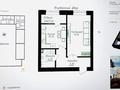1-бөлмелі пәтер · 41.2 м² · 12/12 қабат, Жумекен Нажимеденов 26, бағасы: 23.5 млн ₸ в Астане, Сарайшык р-н