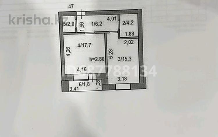 2-комнатная квартира, 47.2 м², 5/5 этаж, Гагарина 90 за 14 млн 〒 в Кокшетау — фото 2