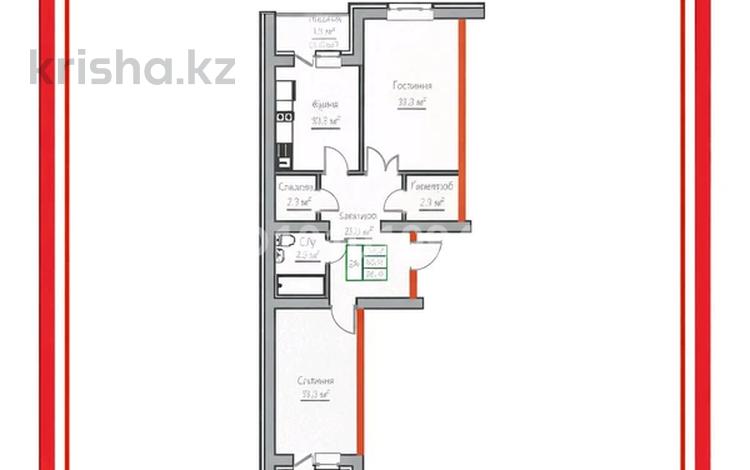 2-бөлмелі пәтер · 66.9 м² · 2 қабат, Киснеревых 94, бағасы: ~ 23.4 млн ₸ в Бурабае — фото 5