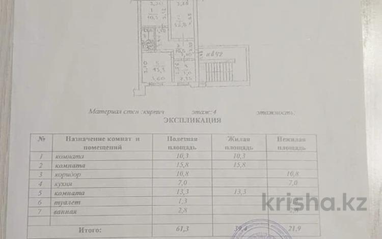3-комнатная квартира · 65 м² · 4/5 этаж, Дулатова 143 за 31.5 млн ₸ в Семее — фото 2