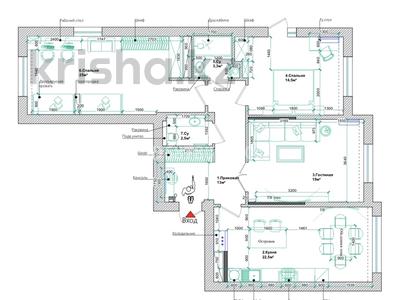 3-комнатная квартира, 105 м², 11/16 этаж, Сырым батыра 2 за 44.5 млн 〒 в Шымкенте