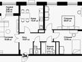 3-комнатная квартира · 83.55 м² · 8/9 этаж, Нажимеденова за 37.9 млн ₸ в Астане, Сарайшык р-н — фото 5