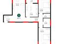 3-бөлмелі пәтер · 83.11 м² · 18/18 қабат, Е 908 22 — Ellington Mall, бағасы: ~ 47.4 млн ₸ в Астане, Нура р-н — фото 2